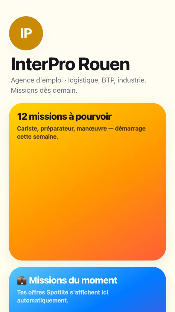 Aperçu du modèle Agence d'intérim