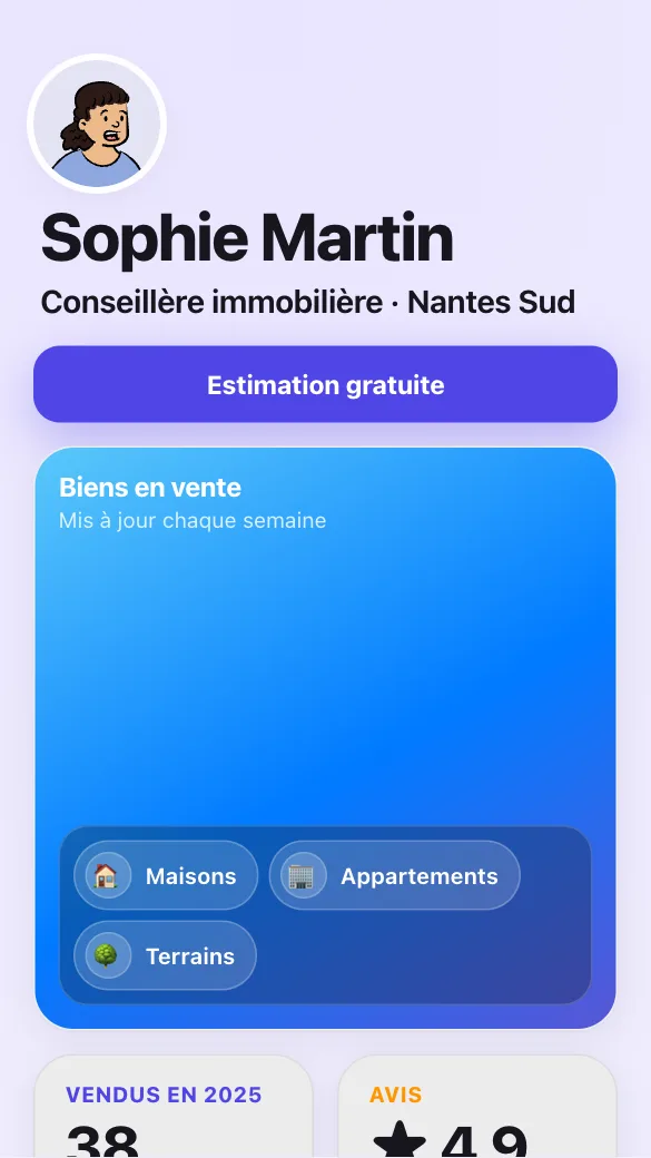 Aperçu du modèle Agent immobilier