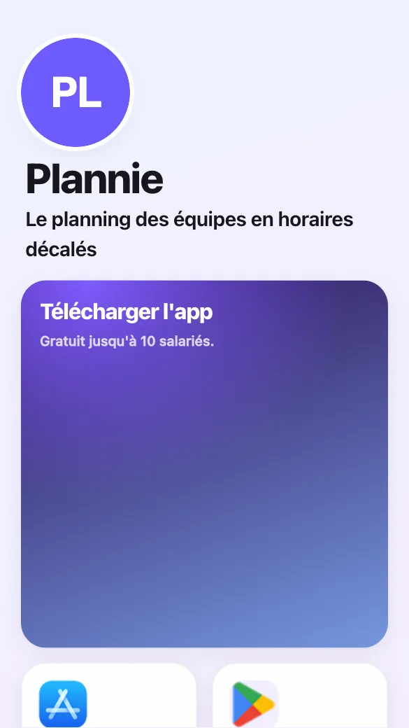 Aperçu du modèle Application mobile
