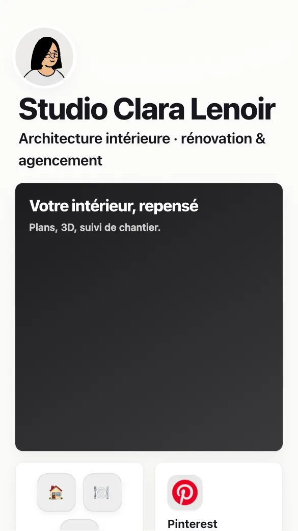 Aperçu du modèle Architecte d'intérieur