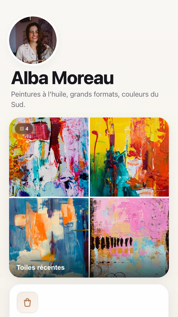 Aperçu du modèle Artiste peintre