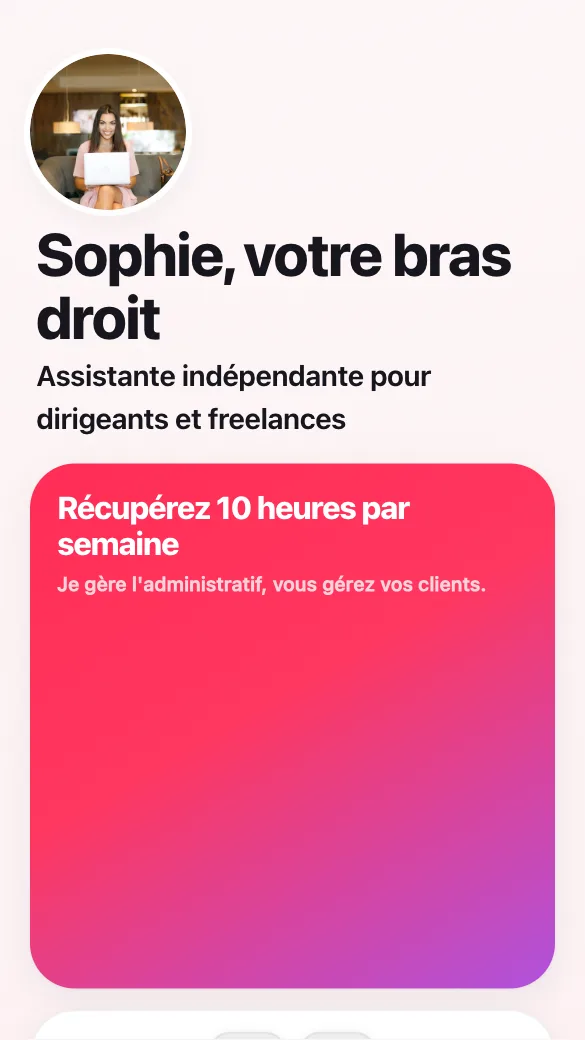 Aperçu du modèle Assistante virtuelle