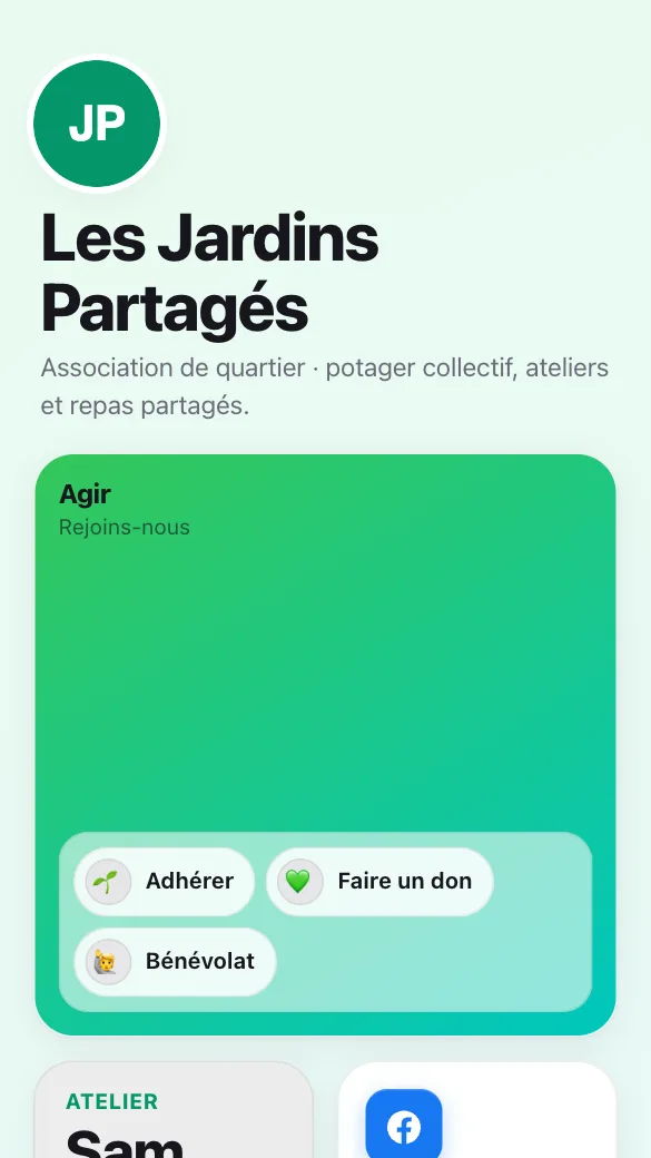 Aperçu du modèle Association