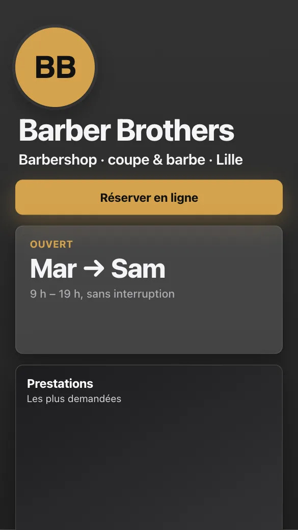 Aperçu du modèle Barbier