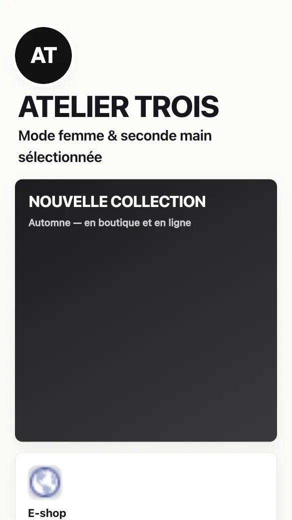 Aperçu du modèle Boutique de vêtements