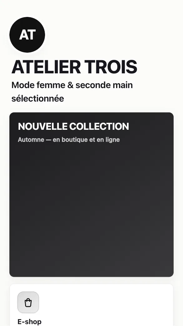 Aperçu du modèle Boutique de vêtements
