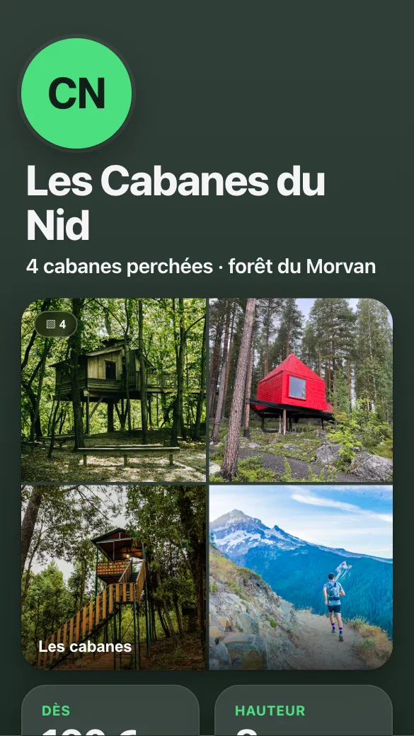 Aperçu du modèle Cabane insolite