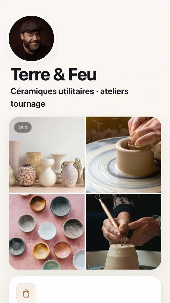 Aperçu du modèle Céramiste