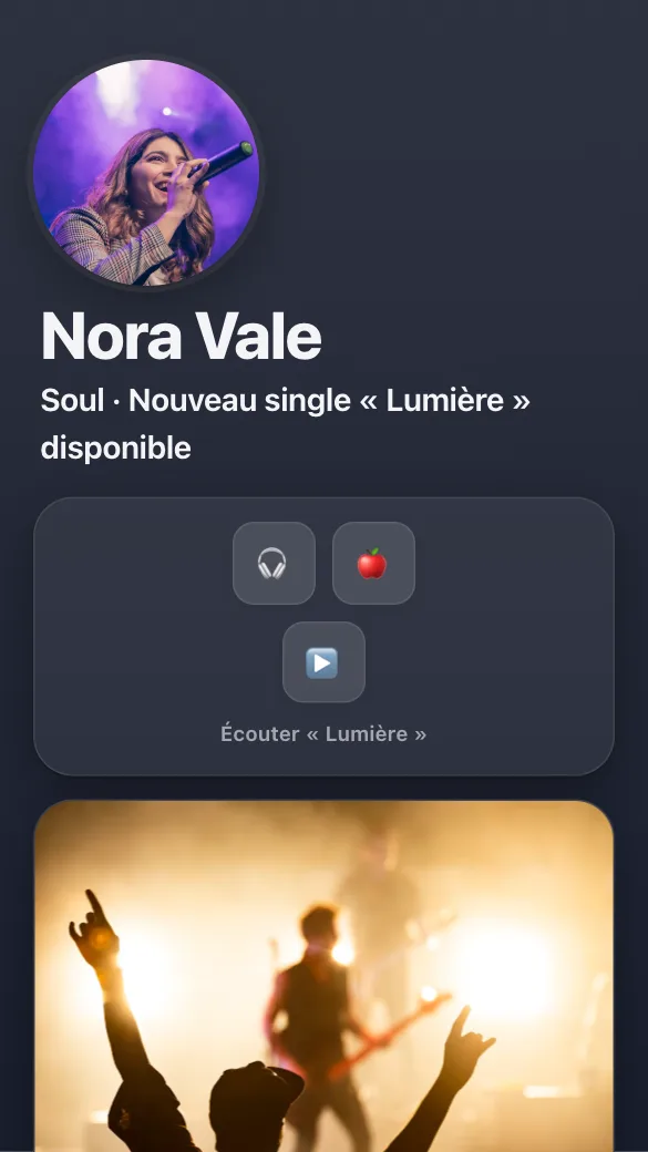 Aperçu du modèle Chanteuse