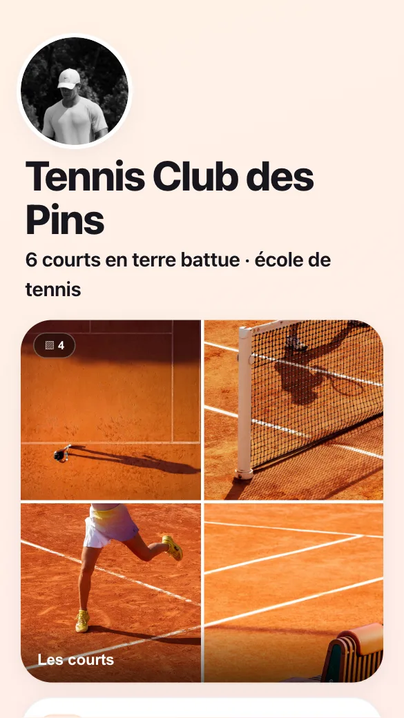 Aperçu du modèle Club de tennis