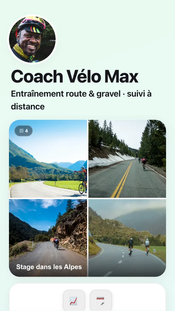 Aperçu du modèle Coach cycliste