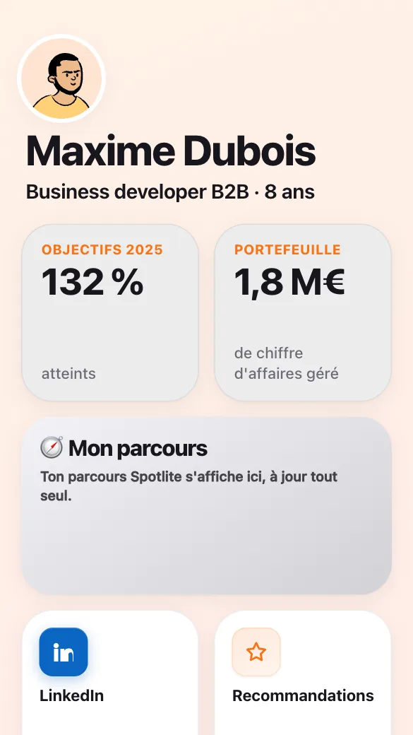 Aperçu du modèle Commercial