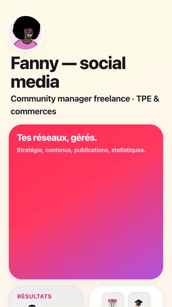 Aperçu du modèle Community manager
