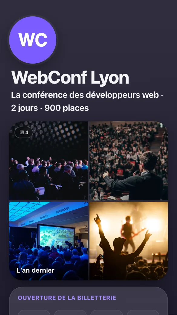 Aperçu du modèle Conférence tech