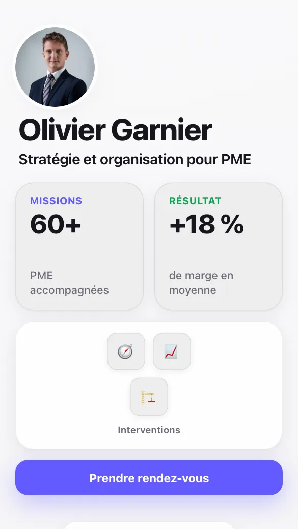 Aperçu du modèle Consultant