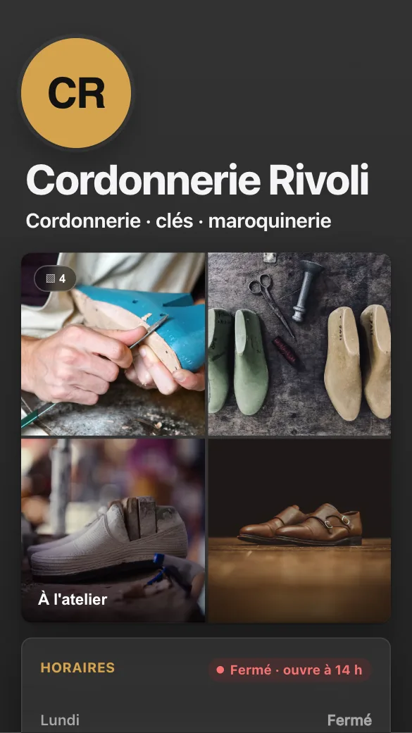 Aperçu du modèle Cordonnier