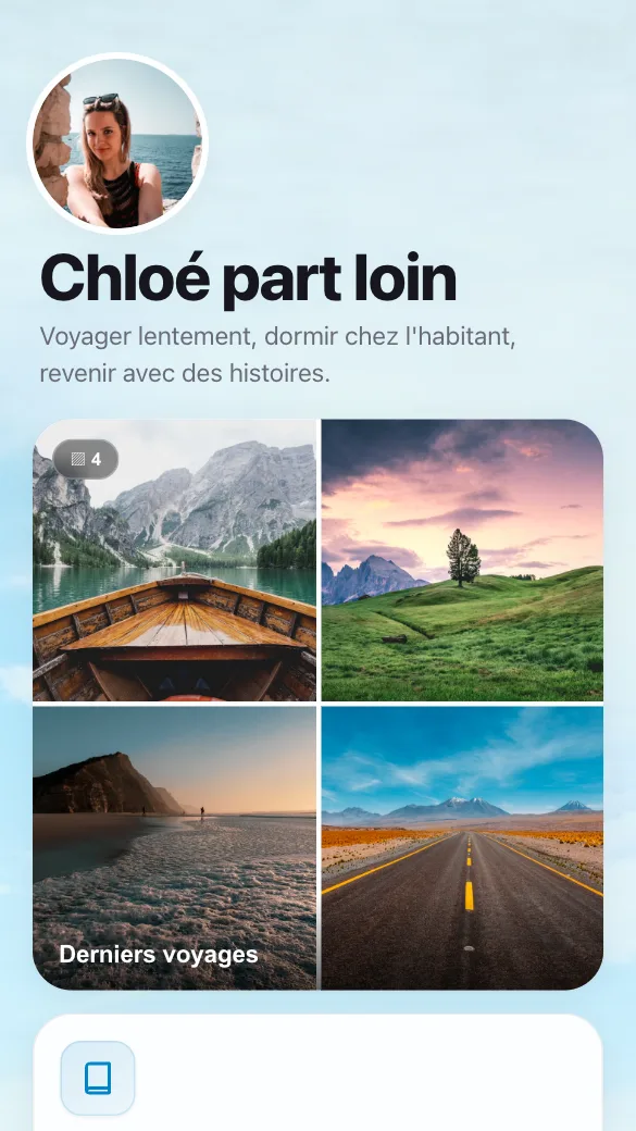 Aperçu du modèle Créatrice voyage