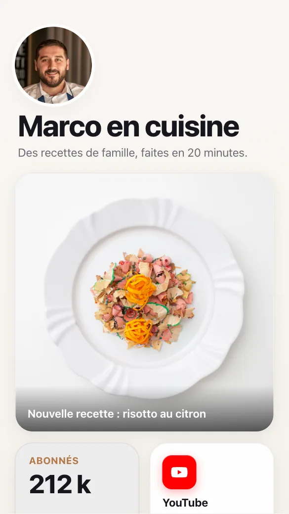 Aperçu du modèle Créateur cuisine