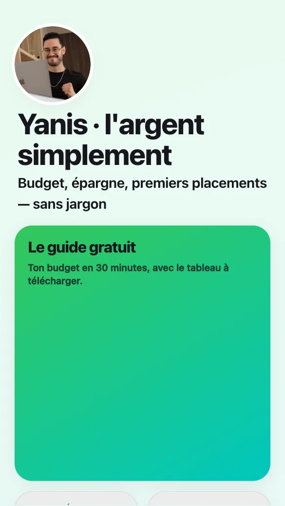 Aperçu du modèle Créateur finances perso
