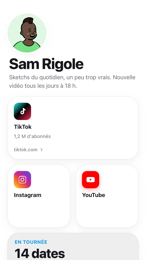 Aperçu du modèle Créateur humour