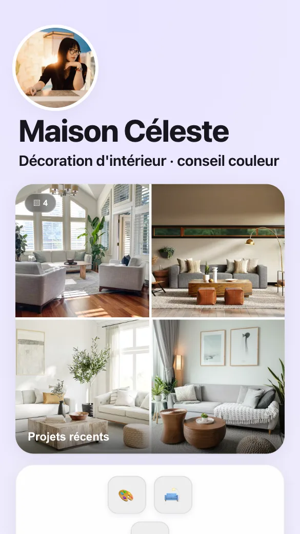 Aperçu du modèle Décoratrice d'intérieur