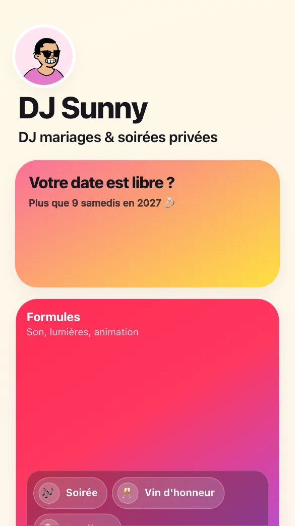 Aperçu du modèle DJ mariage