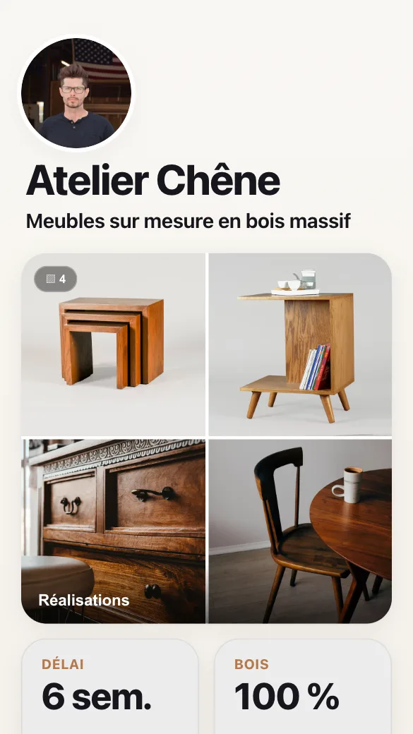 Aperçu du modèle Ébéniste