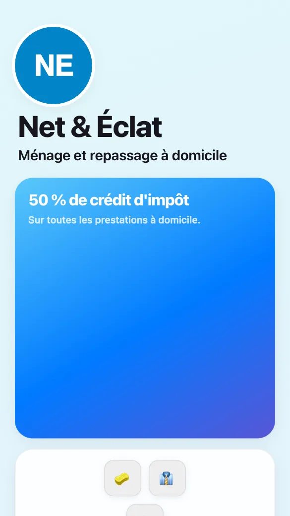 Aperçu du modèle Entreprise de ménage