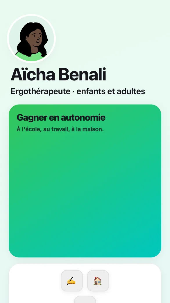 Aperçu du modèle Ergothérapeute