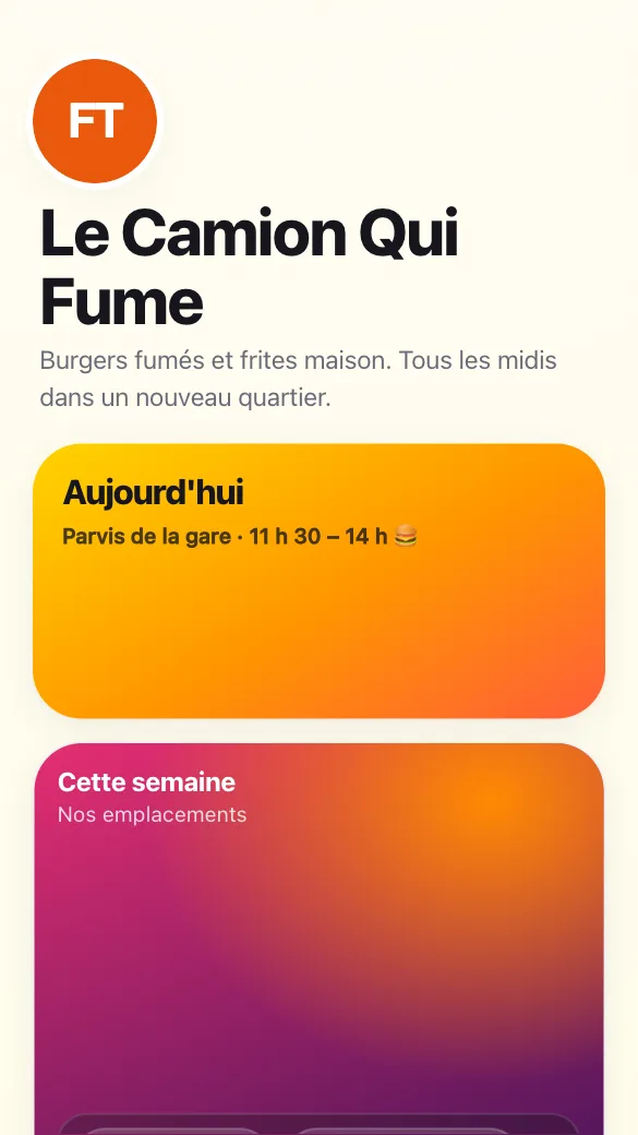Aperçu du modèle Food truck