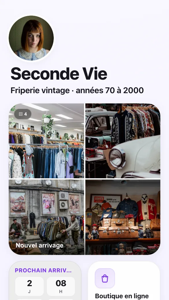 Aperçu du modèle Friperie