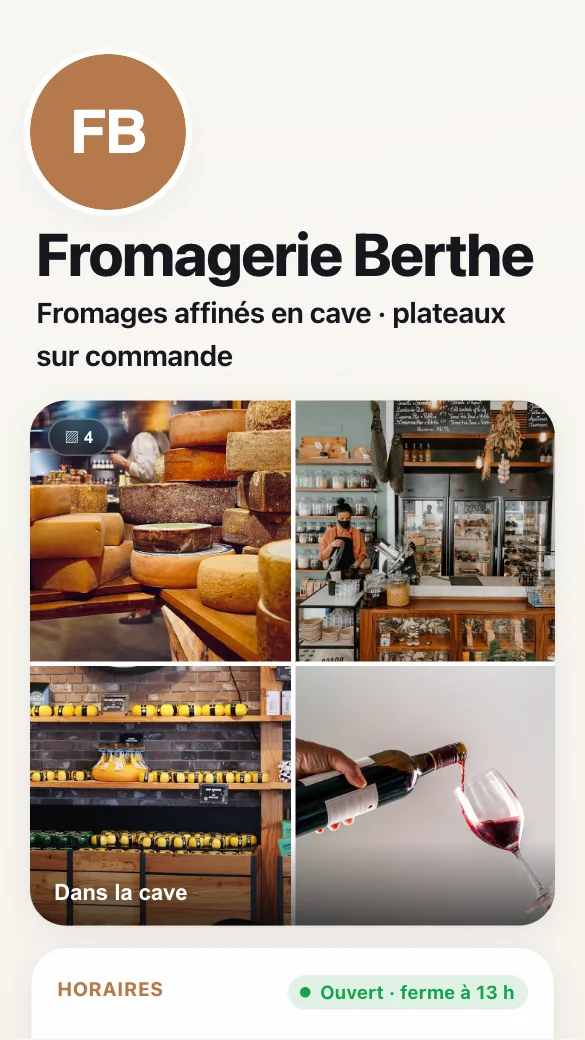Aperçu du modèle Fromagerie
