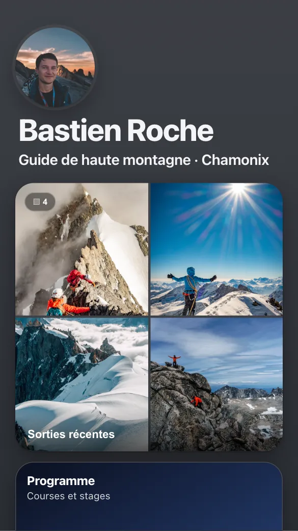 Aperçu du modèle Guide de haute montagne