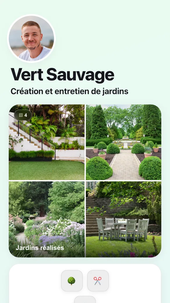 Aperçu du modèle Jardinier paysagiste