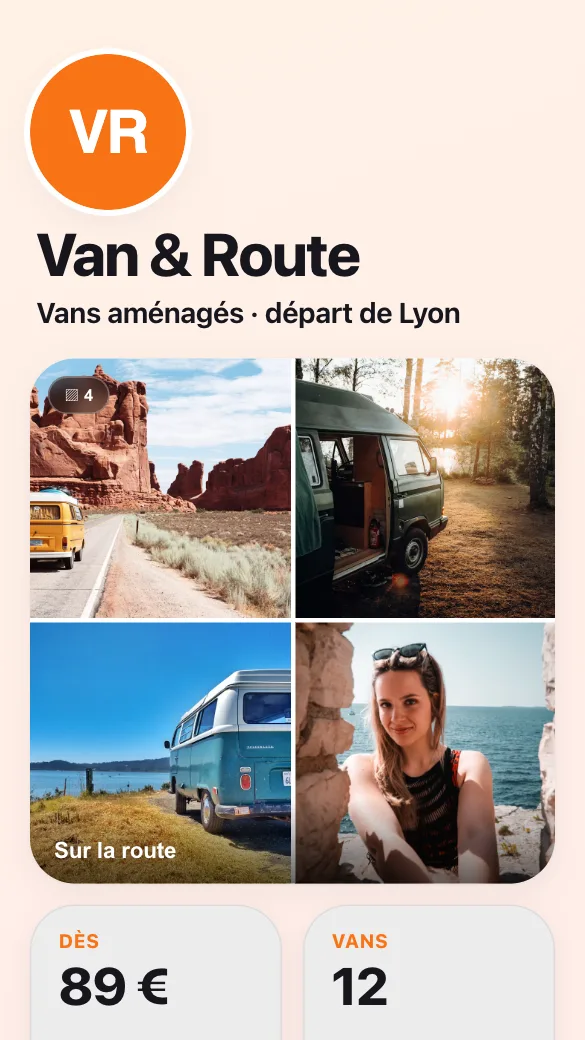 Aperçu du modèle Location de vans