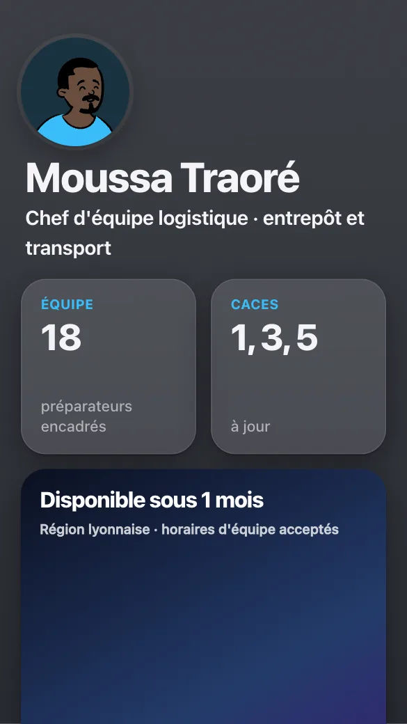 Aperçu du modèle Logisticien