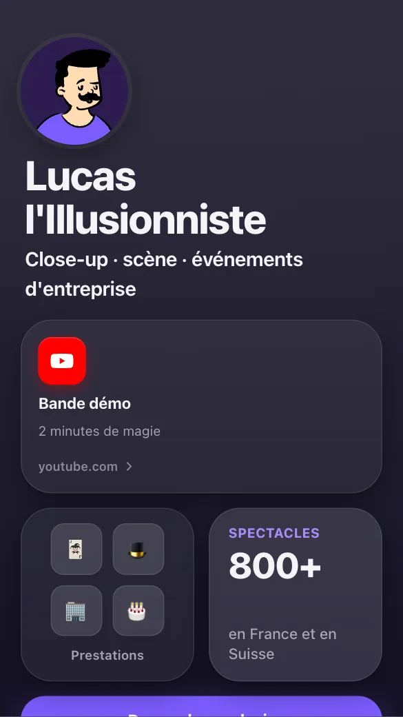 Aperçu du modèle Magicien