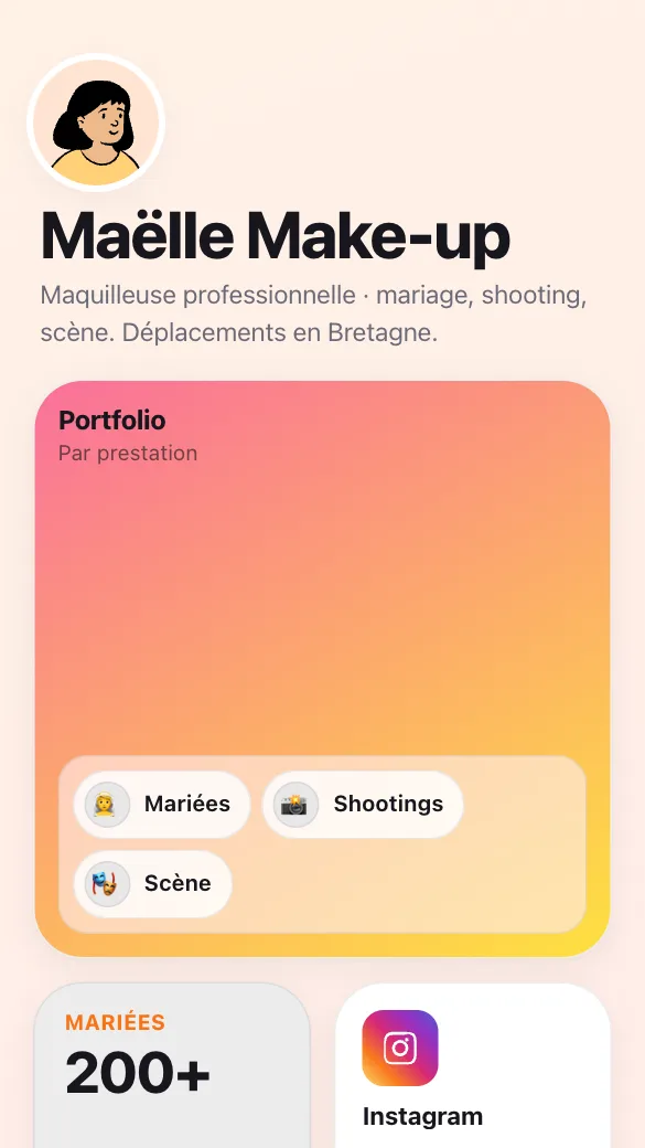 Aperçu du modèle Maquilleuse pro