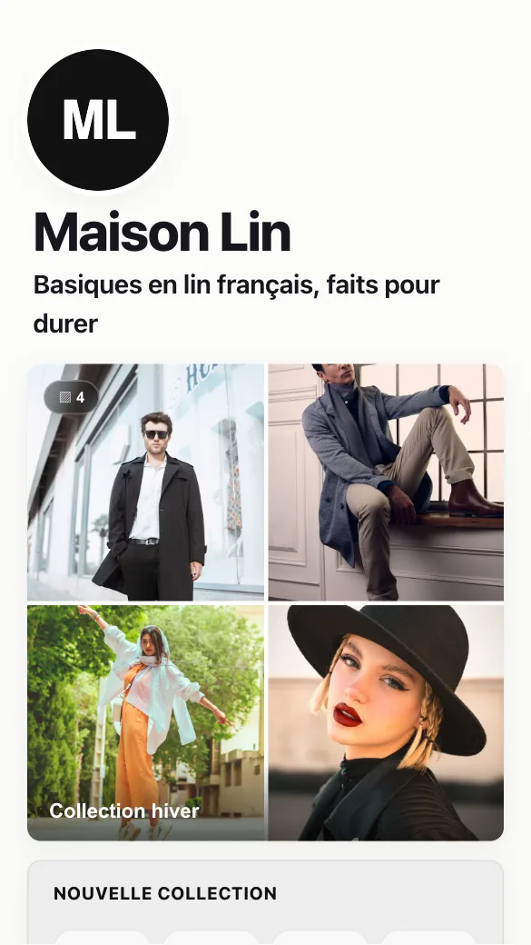 Aperçu du modèle Marque de vêtements