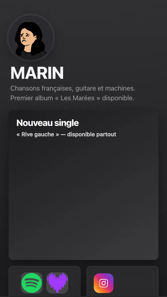 Aperçu du modèle Auteur-compositeur