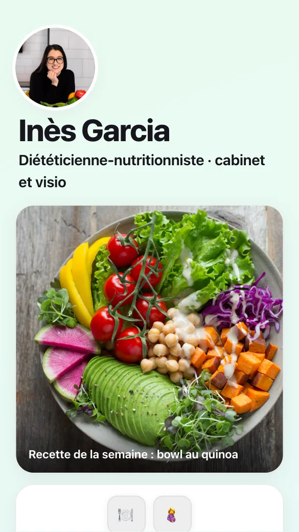 Aperçu du modèle Nutritionniste