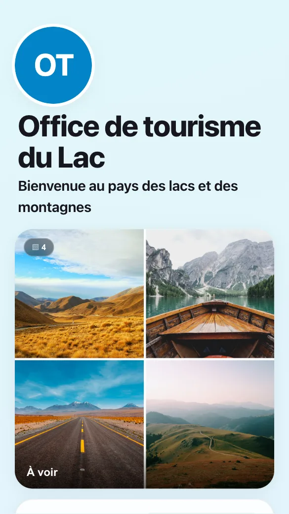 Aperçu du modèle Office de tourisme