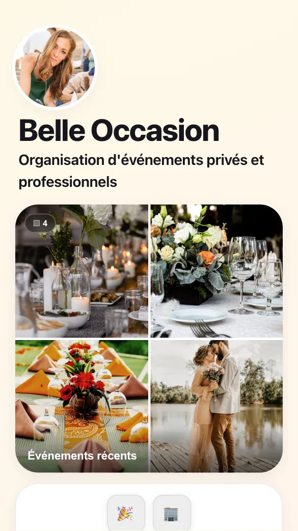 Aperçu du modèle Organisatrice d'événements