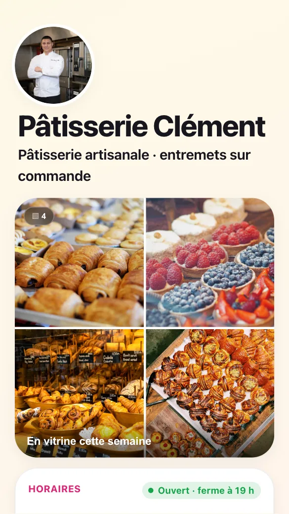 Aperçu du modèle Pâtisserie