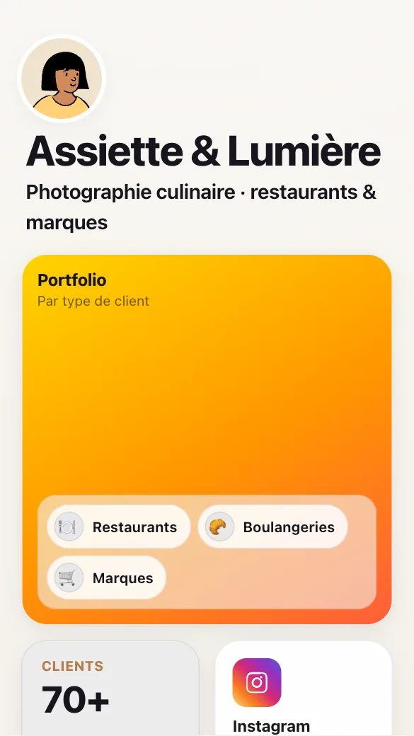Aperçu du modèle Photographe culinaire