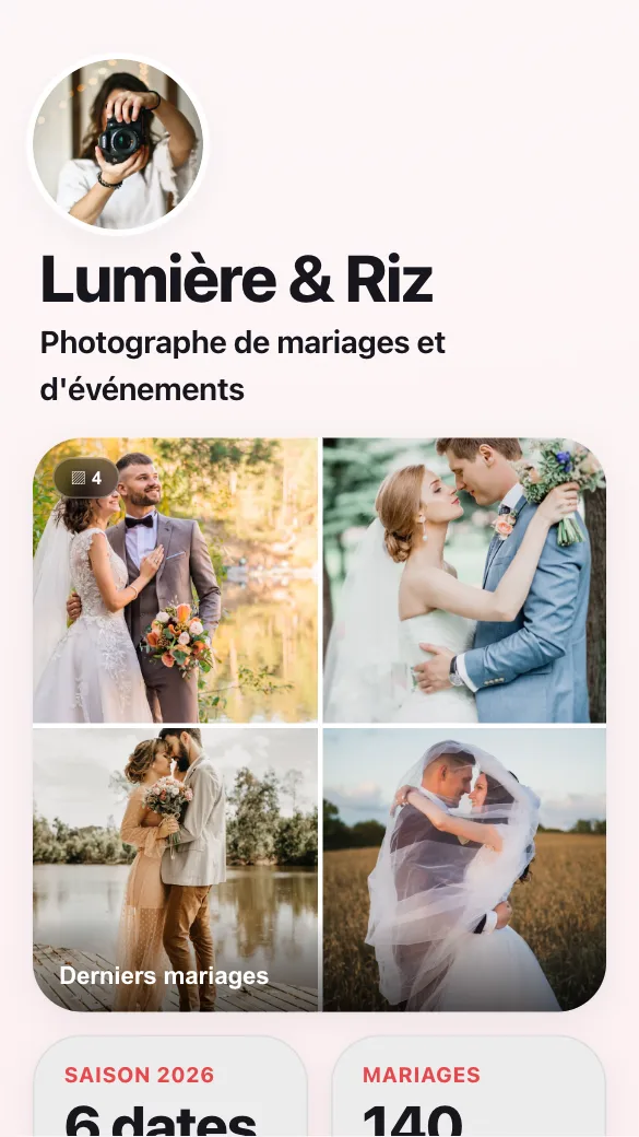 Aperçu du modèle Photographe d'événements