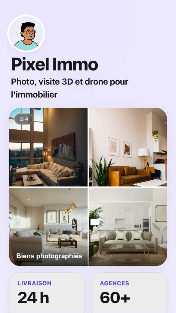 Aperçu du modèle Photographe immobilier