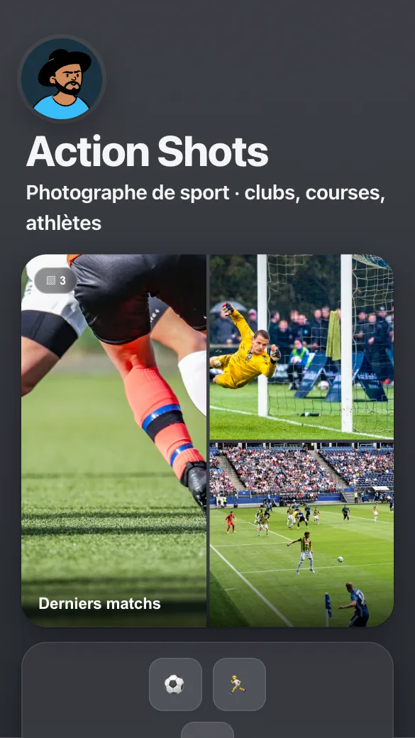 Aperçu du modèle Photographe de sport