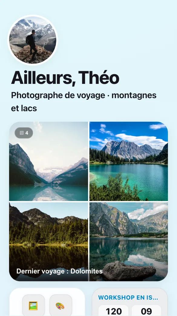 Aperçu du modèle Photographe de voyage