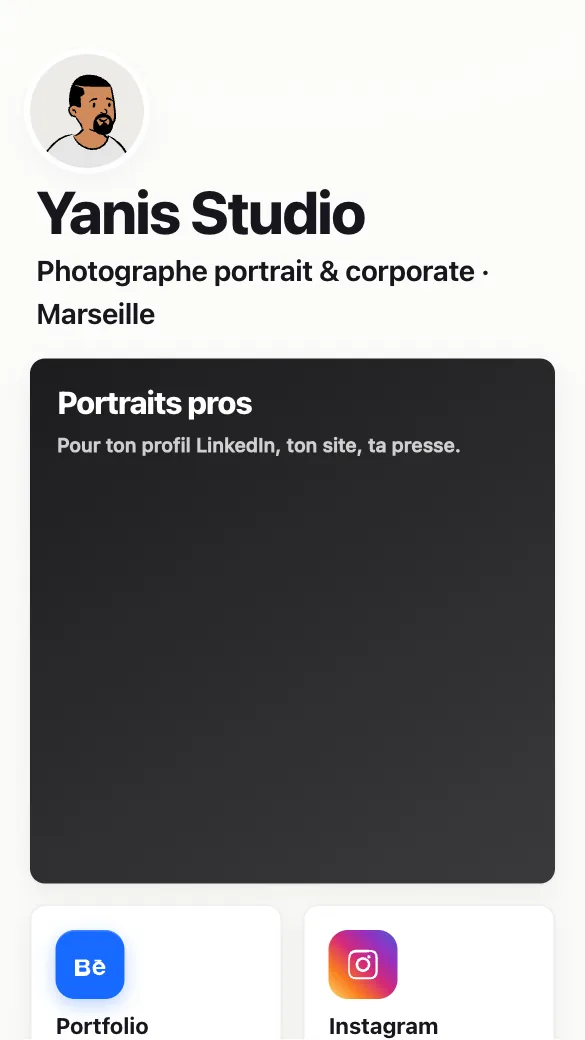 Aperçu du modèle Photographe portrait